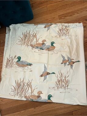 Vintage Duck Print Shower Curtain